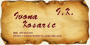 Ivona Košarić vizit kartica